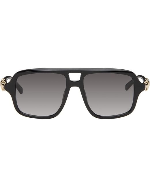 Gucci Black Navigator Frame Sunglasses
