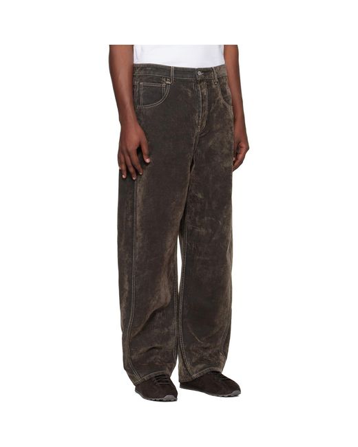 Jacquemus Black Khaki 'The Mirada De-Nîmes' Jeans for men