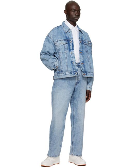 Calvin Klein Blue Future Archive Denim Jacket for men