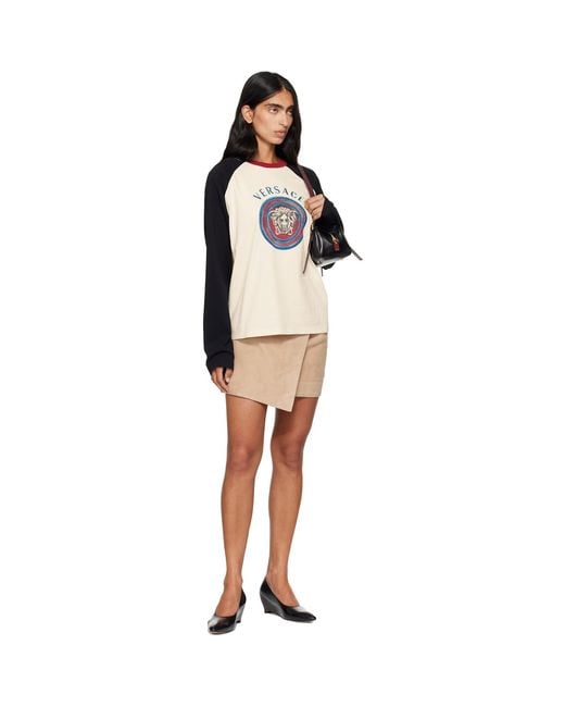Versace Black Off- Printed Cotton-jersey Regular T-shirt