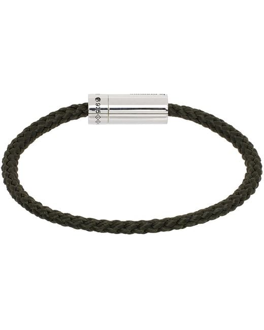 Le Gramme Black 'le 7g' Nato Cable Bracelet for men