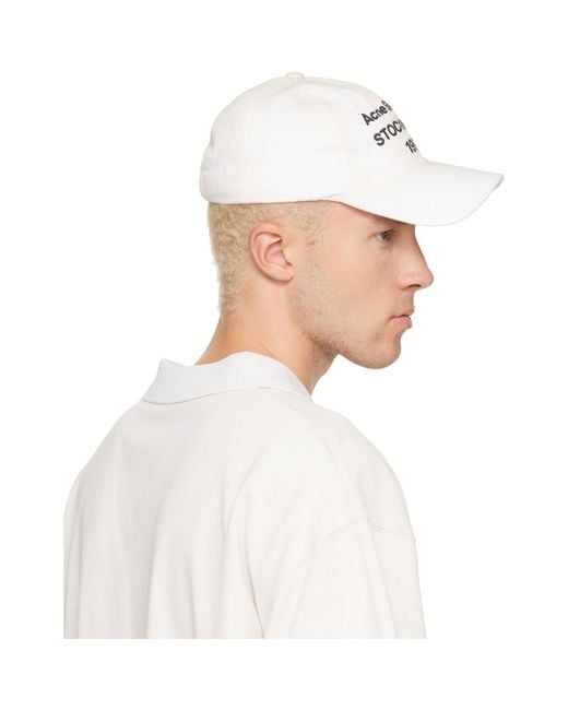 Acne White Off- '1996' Logo Baseball Cap for men