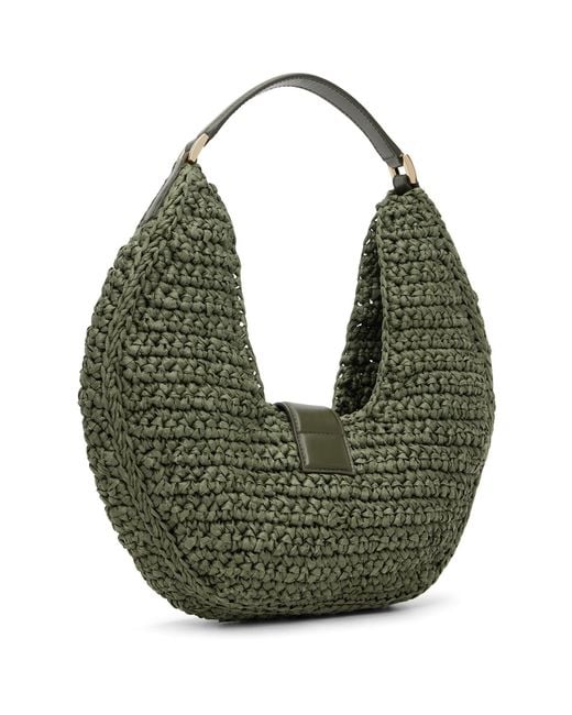 Anine Bing Green Khaki Lou Monogram Bag