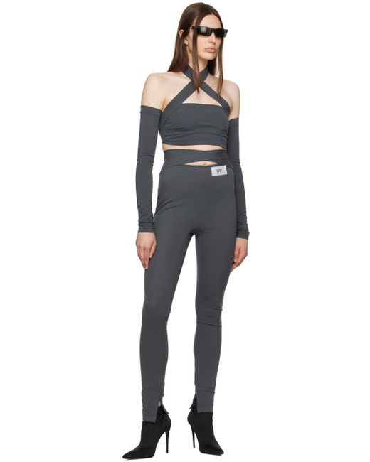 Dolce & Gabbana Black Dolce&gabbana Gray Kim Kardashian Edition leggings