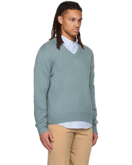 Vince Blue V-neck Sweater for men