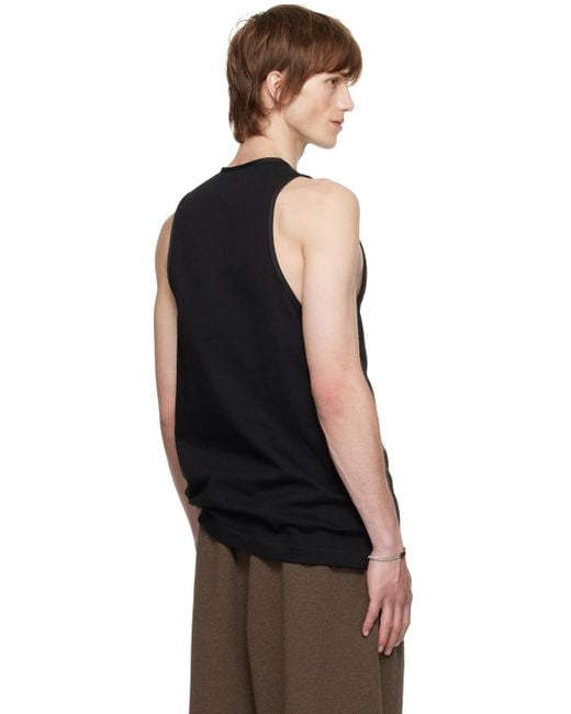 Fear Of God Black Scoop Neck Tank Top for men