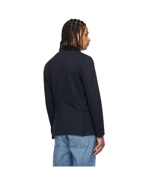 Boss Blue Slim-Fit Performance-Stretch Fabric Blazer for men