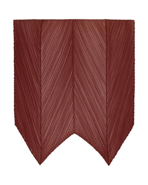 Pleats Please Issey Miyake Red Burgundy Monthly Colors October Scarf