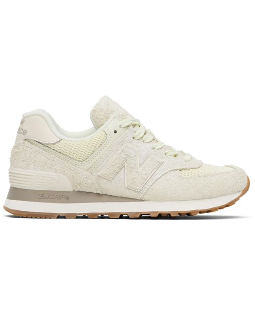 New Balance ベージュ＆グリーン 574 スニーカー Black