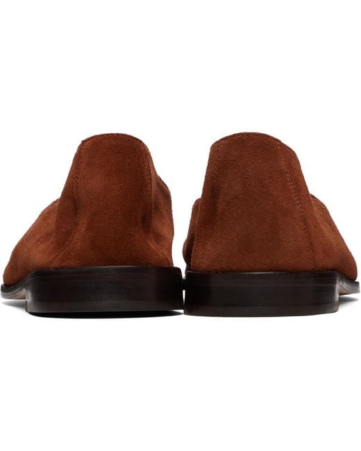 Hereu Brown Tan Juliol W Calf Suede Loafers for men