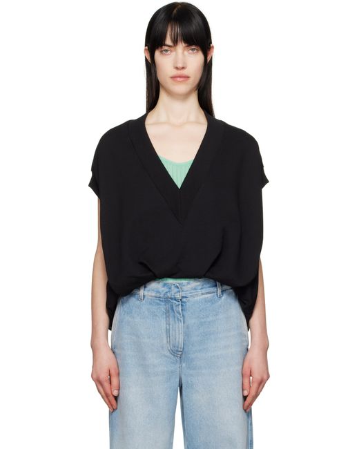 Dries Van Noten ブラック Vネックベスト Black