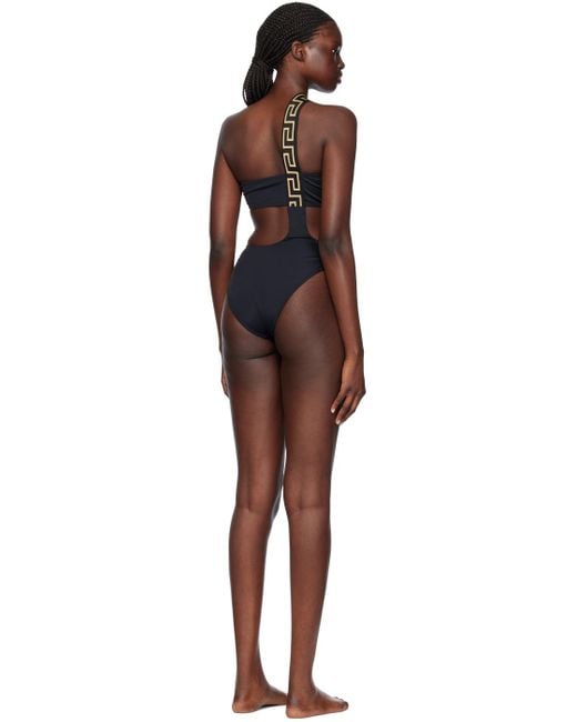 Versace Black Greca Border Swimsuit
