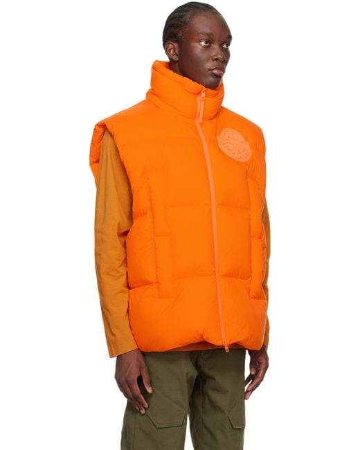 Moncler Genius Orange Apus Down Vest for men