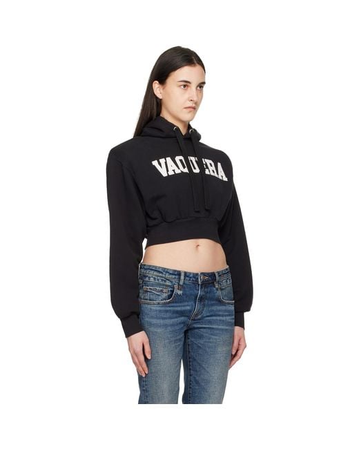 VAQUERA Black Shoulder Pad Hoodie