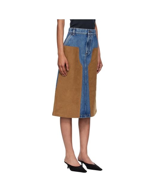 Stella McCartney Blue Denim Midi Skirt