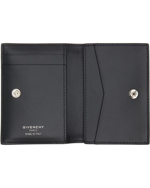 Givenchy Black Antigona Stamped Flap Card Holder for men
