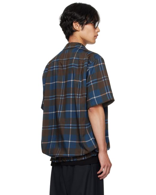 Sacai Blue Plaid Shirt for men