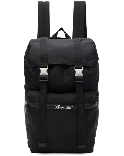 Off-White c/o Virgil Abloh Black Outdoor Flap Backpack for men