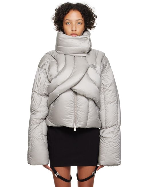 HELIOT EMIL Gray Connective Down Jacket