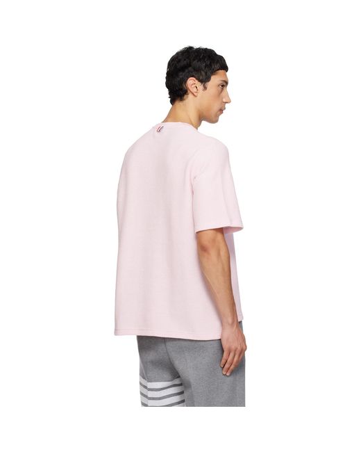 Thom Browne Multicolor Textured Pique 4-Bar T-Shirt for men