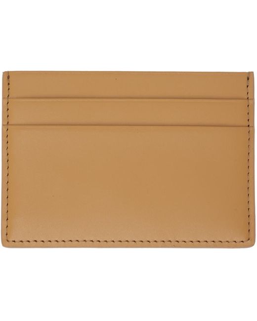 Common Projects Black Tan Stamp Card Holder for men