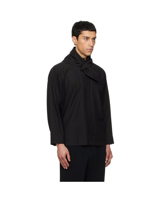 Homme Plissé Issey Miyake Black Streamline Shirt for men