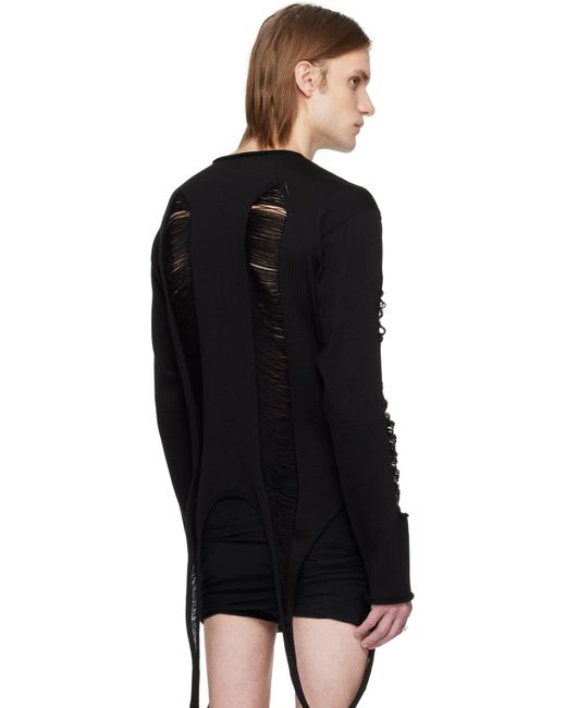 メンズ Rick Owens ブラック Hollywood Ls セーター Black
