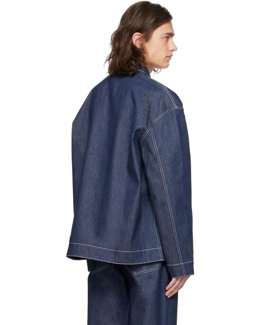 Sunnei Blue Bellidentro Reversible Denim Jacket for men
