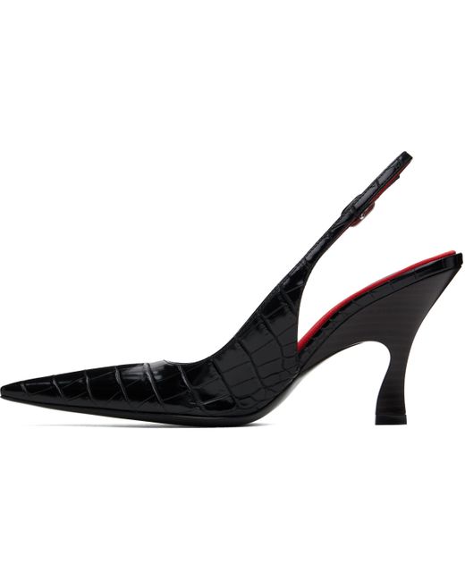 Stella McCartney ブラック Elsa ポインテッドトゥ スリングバックヒール Black