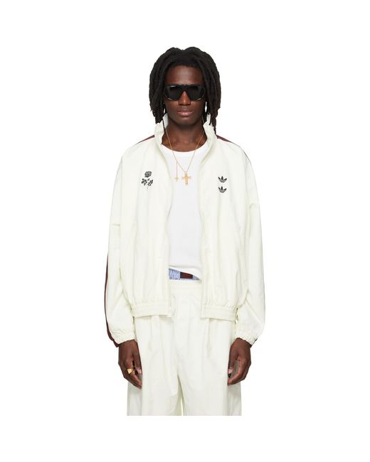 Willy Chavarria White Off- Adidas Originals Edition Woven Track Jacket for men