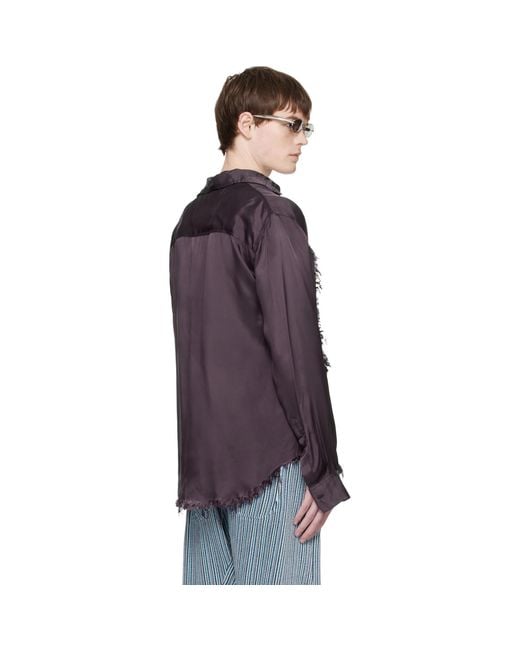 Edward Cuming Black Vortex Lung Shirt for men