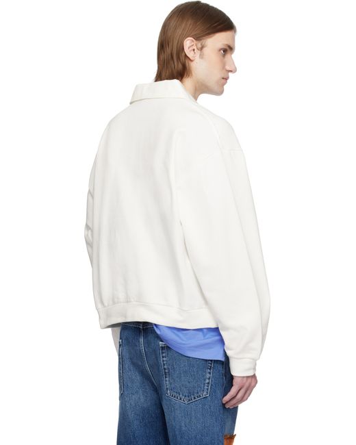 メンズ Marni ホワイト コットン ループバックジャージ ポロシャツ White