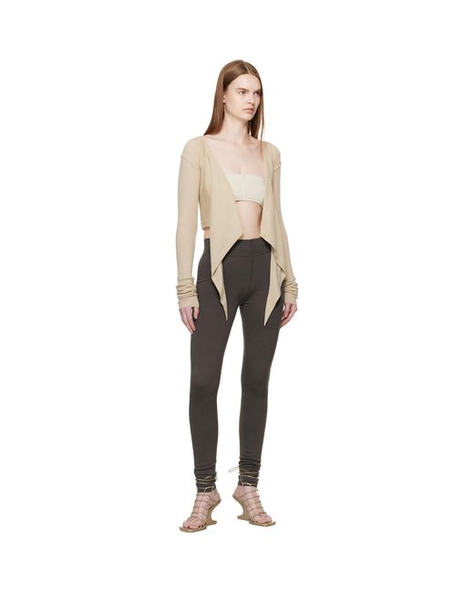 Rick Owens Black Temple Crop Wrap Top