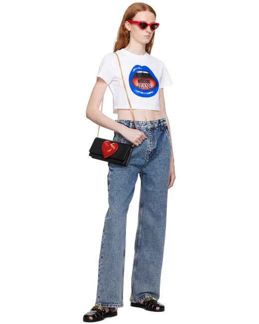 Moschino Jeans Blue Graphic T-shirt
