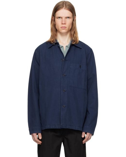 Norse Projects Blue 'norse Standard' Twill Overshirt for men