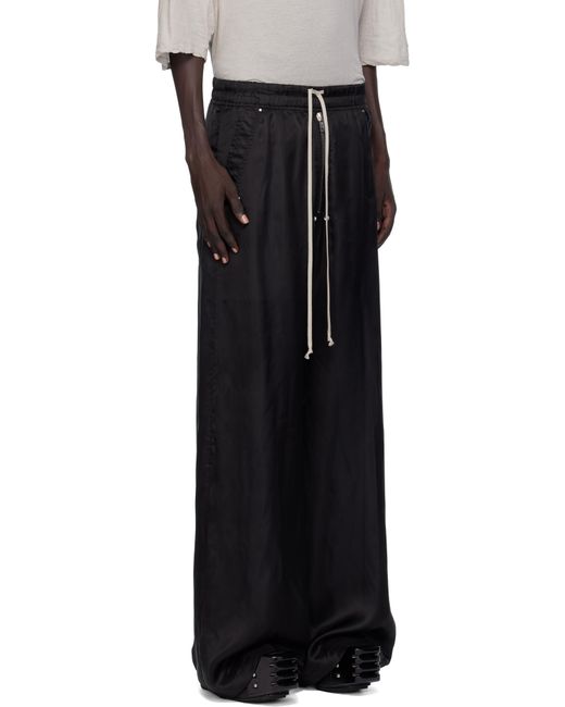 メンズ Rick Owens ブラック Concordians Bela ワイドパンツ Black