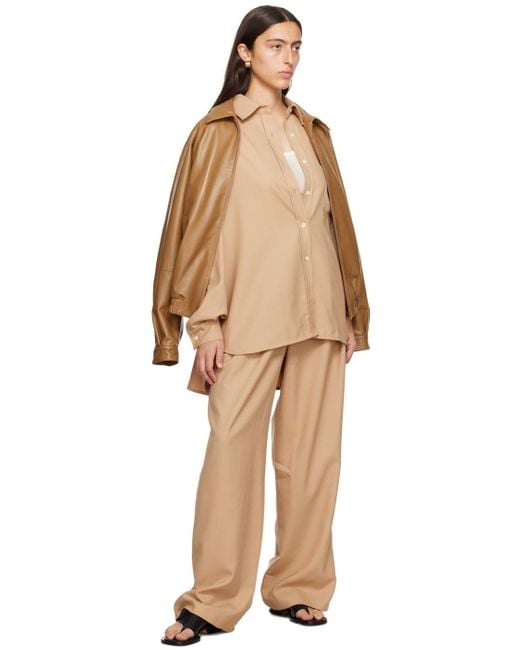 Frankie Shop Natural Tan Tansy Trousers