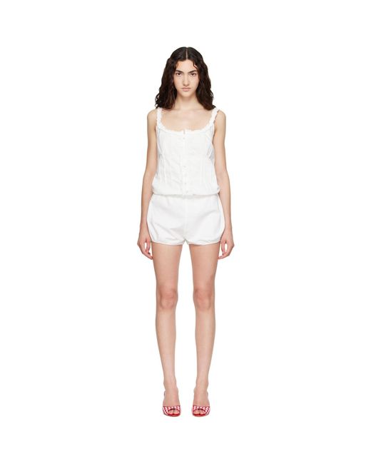Fruity Booty White Broderie Jumpsuit
