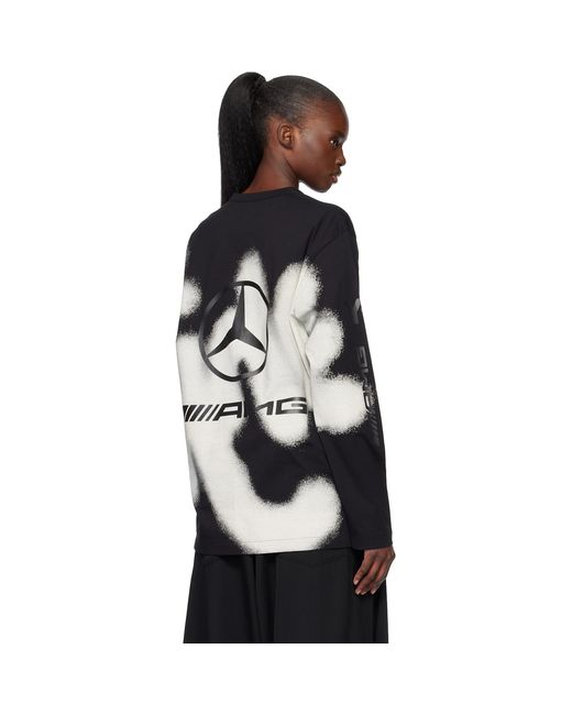 Y-3 Black Mercedes-Amg F1 Edition Graphic Long Sleeve T-Shirt