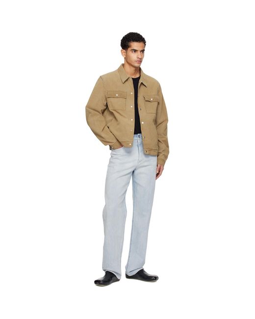 MM6 by Maison Margiela Multicolor Trucker Faux-Suede Jacket for men