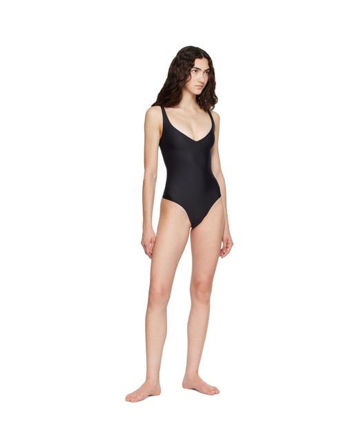 Skims Black Body Unlined Plunge Thong Bodysuit