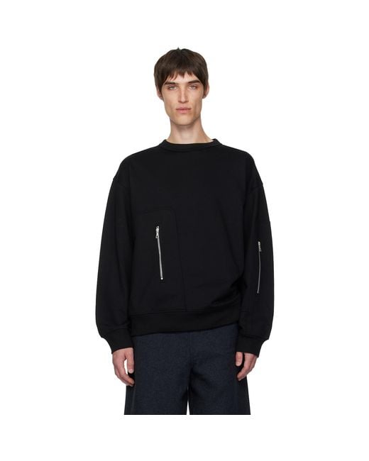 Dries Van Noten Black Strap Sweatshirt for men