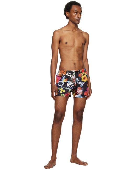 Maillot de bain e à motif fleuri Moschino pour homme en coloris Black