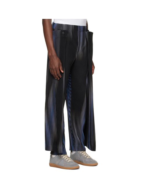 Homme Plissé Issey Miyake Black Blend Of Lights Trousers for men