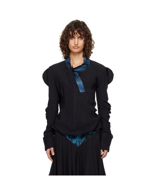 Kiko Kostadinov Black Evelyn Blouse