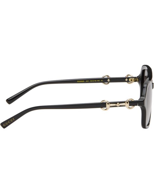 Gucci Black Navigator Frame Sunglasses