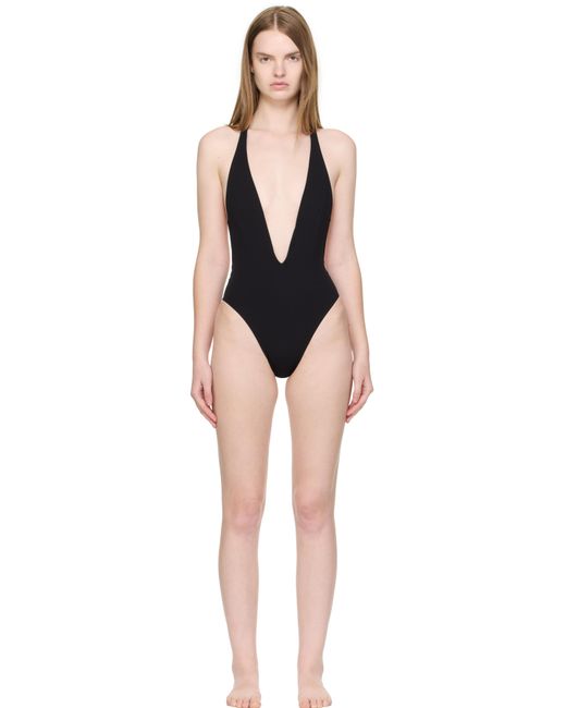 Tom Ford Black Lustrous Jersey Swimsuit