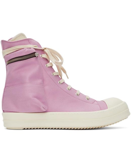 Rick Owens DRKSHDW Canvas Cargo Sneakers in Pink for Men - Lyst