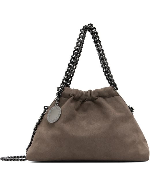 Stella McCartney Brown Taupe Falabella Mini Drawstring Bag