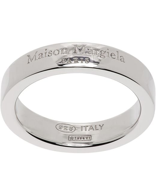Maison Margiela Metallic Logo Reference Ring for men